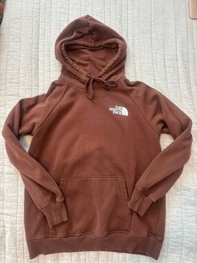 The North Face Brown Pullover Hoodie with White Logo